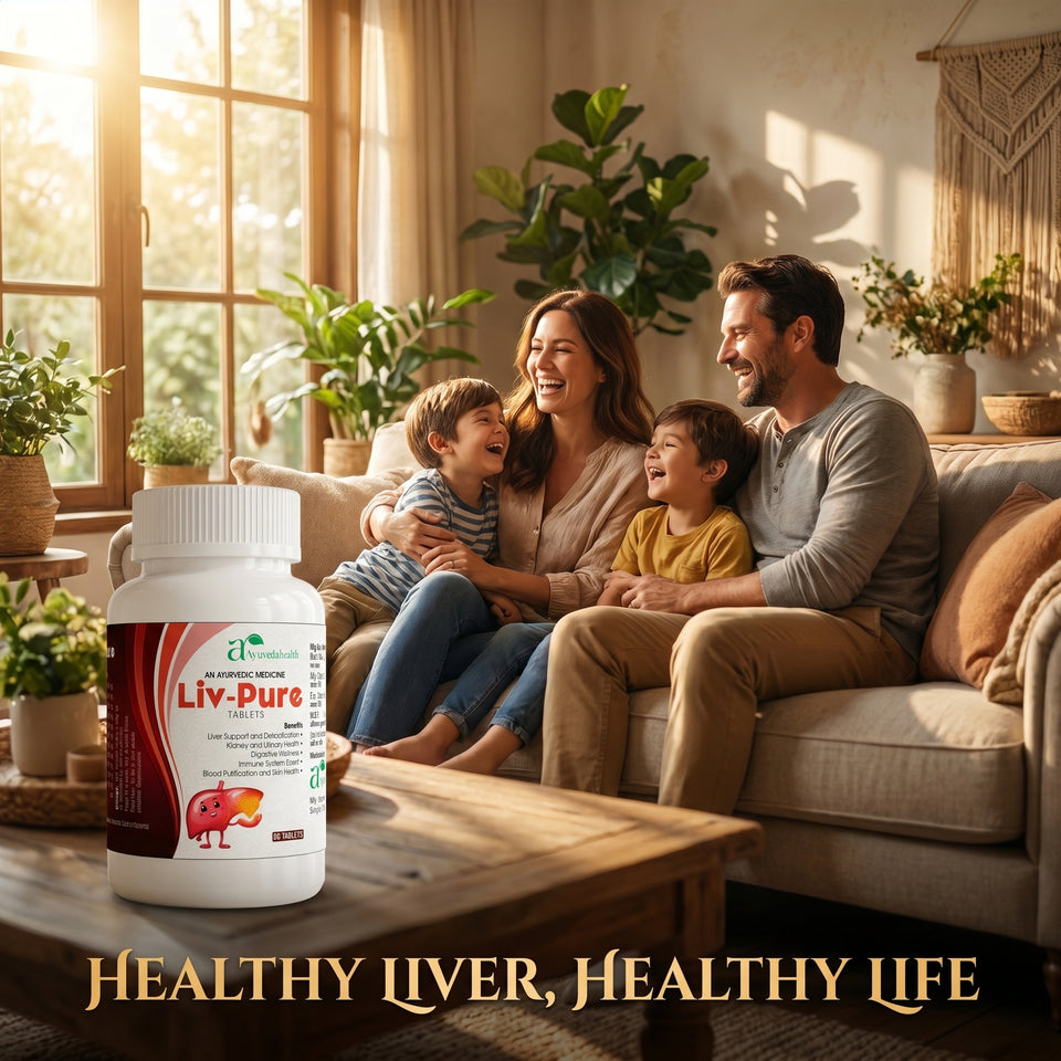 Ayurveda Health Liv-Pure Tablets | Ayurvedic Herbal Wellness Supplement with Giloy, Kalmegh & Bhringraj | 60 Tablets