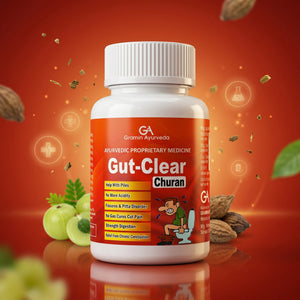 Gramin Ayurveda Gut-Clear Churan | Ayurvedic Digestive & Constipation Support | Helps Maintain Gut Comfort, Digestive Health & Bowel Regularity | Herbal Digestive Formula