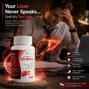 Ayurveda Health Liv-Pure Tablets | Ayurvedic Herbal Wellness Supplement with Giloy, Kalmegh & Bhringraj | 60 Tablets