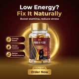 Gramin Ayurveda Power Veda Capsules – Ayurvedic Energy Booster for Men | Supports Stamina, Stress Relief & Performance | Natural Vitality Supplement (30 Capsules)