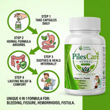 Gramin Ayurveda PilesCare Herbal Capsules – Ayurvedic Relief for Piles, Fissure, Fistula & Bleeding | Natural Digestive & Rectal Support Formula