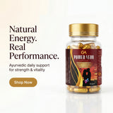 Gramin Ayurveda Power Veda Capsules – Ayurvedic Energy Booster for Men | Supports Stamina, Stress Relief & Performance | Natural Vitality Supplement (30 Capsules)